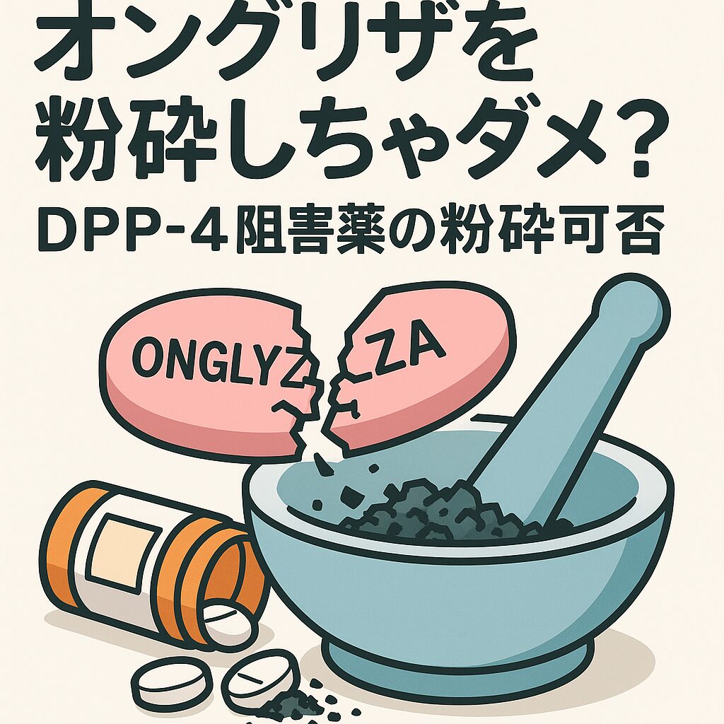 オングリザを粉砕しちゃダメ?DPP-4阻害薬の粉砕可否 | くすりの勉強 -薬剤師のブログ-