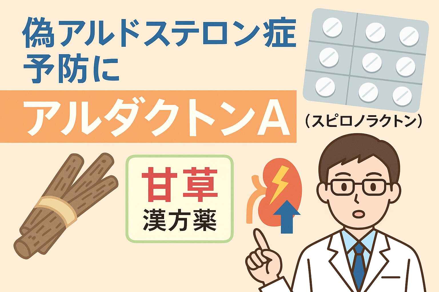 偽アルドステロン症予防にアルダクトンA？ | くすりの勉強 -薬剤師のブログ-