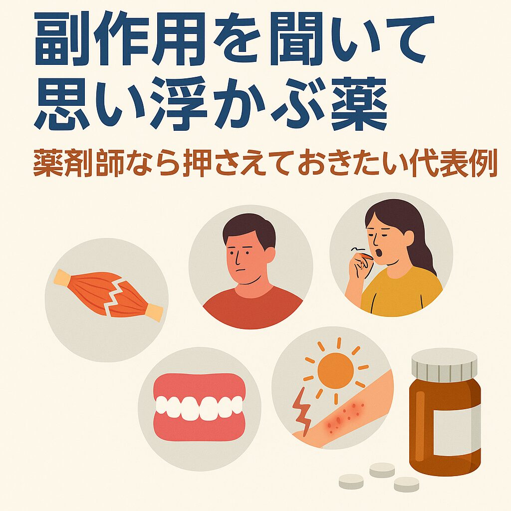 副作用を聞いて思い浮かぶ薬 | くすりの勉強 -薬剤師のブログ-