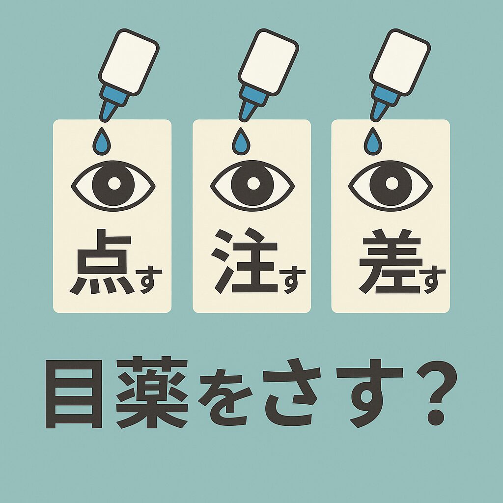 目薬 を さす 漢字