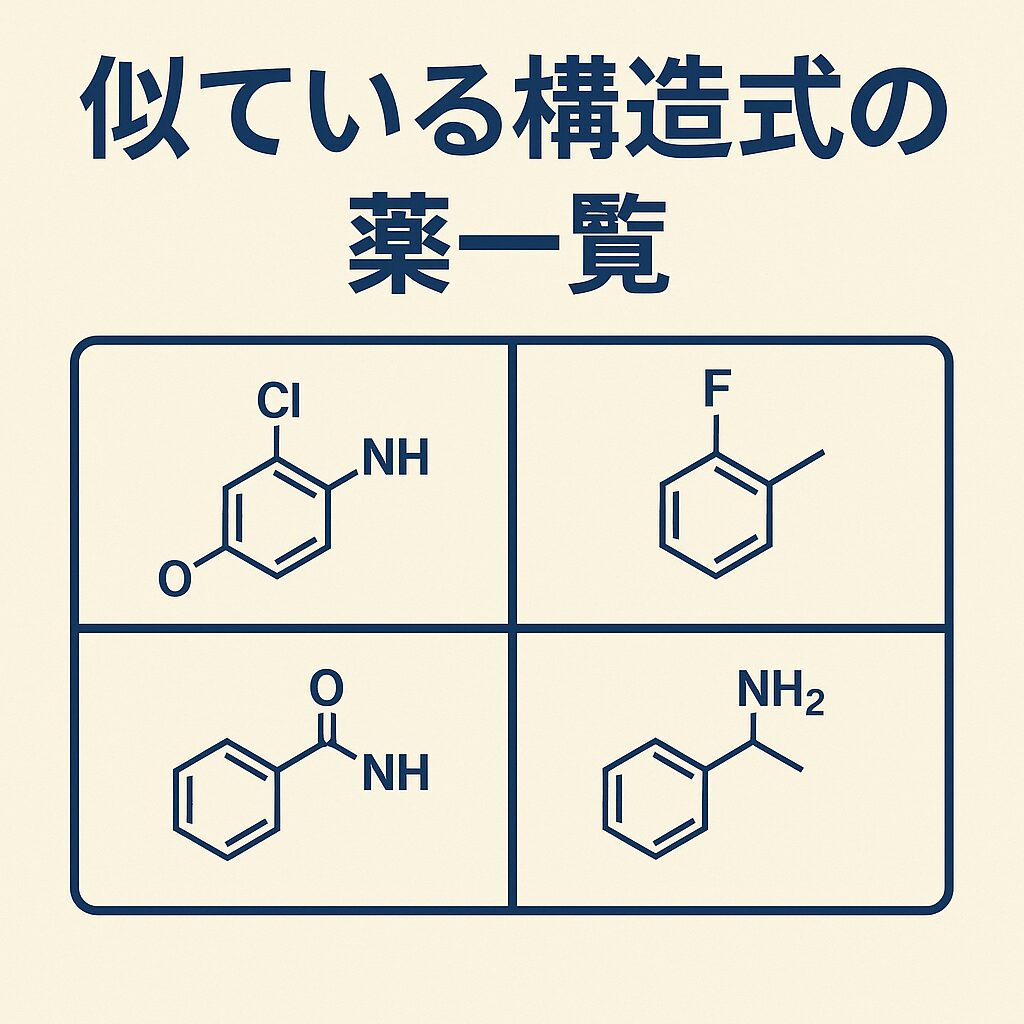 似ている構造式の薬一覧 | くすりの勉強 -薬剤師のブログ-